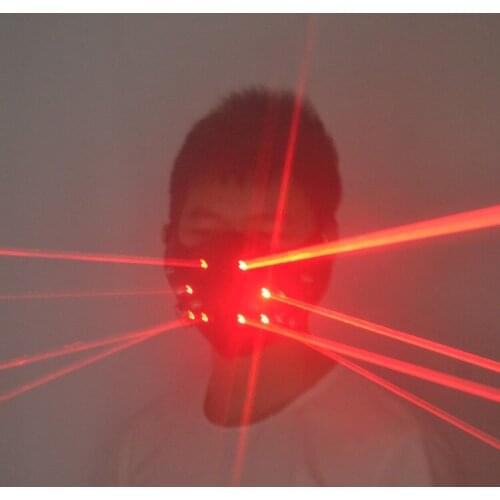 Red color laser light mask ballroom dance costume DJ disco laser stage show ghost halloween masks