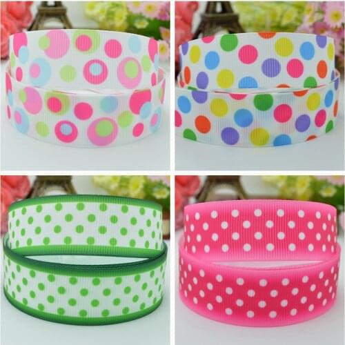 10 Yards 22mm 7/8" Dot watermelon Pretty Girls Printed grosgrain ribbon hair bow Headwear DIY hair accessories retail B0929