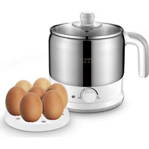 Multi-functional Electric Cooker Hot Pot Cooking Noodles Boiled 1.2L Student Dormitory Mini Portable Travel Hotpot Egg Boiler