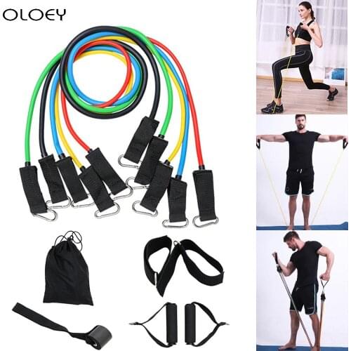 Multi Function Latex Resistance Bands Door Anchor Ankle Straps With Bag Kit Set Yoga Exercise Fitness Band Rubber Loop Tube Band