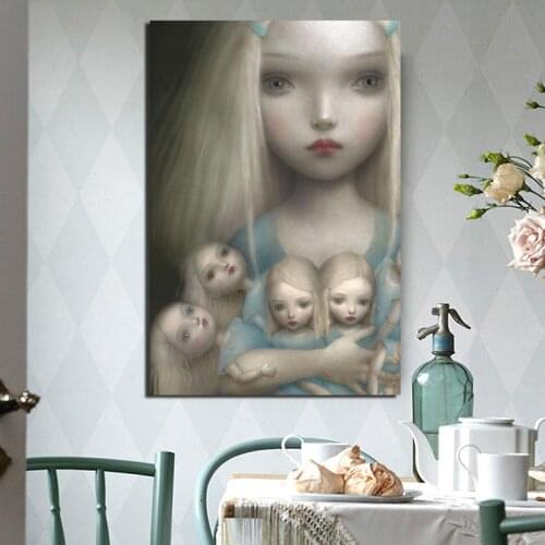 Wall Art Home Decor Nicoletta Ceccoli Canvas Painting Doll Modern Picture Fairy Tale World Print Cartoon Modular Poster Bedroom