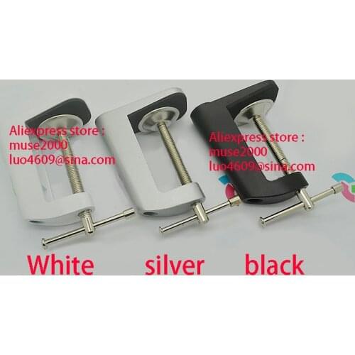 Table lamp flexiable soft tube Mount base holder light DIY plate board clip 3.5" Aluminum alloy steel Miniature Vise Tool Vice