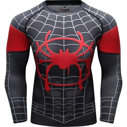 2021 New Mens Running Gym Long Sleeve Digital Sublimation Printed T Shirt Men Outdoor Fitness Sports Jerseys Tight