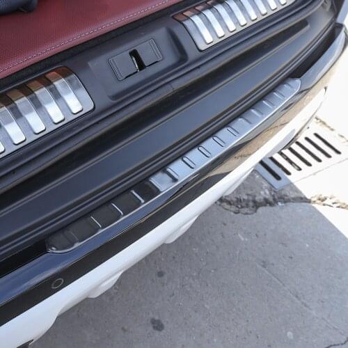 Stainless Steel Black Brushed Outside Rear Bumper Protector Sill Plate Cover For Land Rover Range Rover Sport 2018 Car Styling