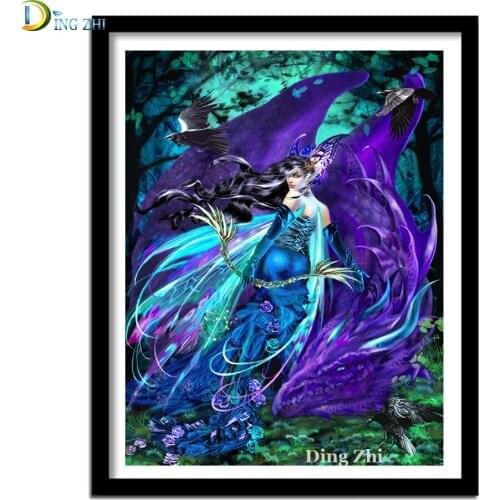 Full Square/Round Drill Fairy And Dragon 5D DIY Diamond Painting Mosaic Embroidery Cross Stitch Art Home Decoration Picture