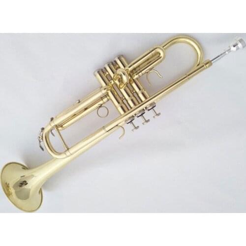 Professional Trumpet Exquisite Bb B Flat Durable Brass Gold-Painted Trumpet Durable Musical Instrument High Quality Mouthpiece