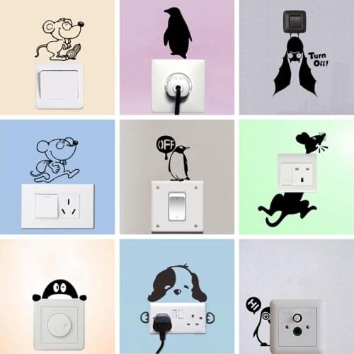Drop Shipping mouse Decal Removable Vinyl Mural Poster Wall Decals PVC Stwich Sticker Mural Custom