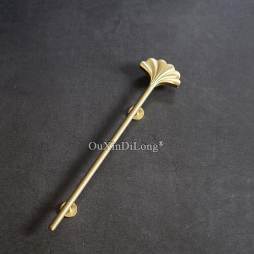 1PCS Sector Light Luxury Wardrobe Cloakroom Door Brass Long Handle Cabinet Furniture Knob Wardrobe Door Pulls GF521