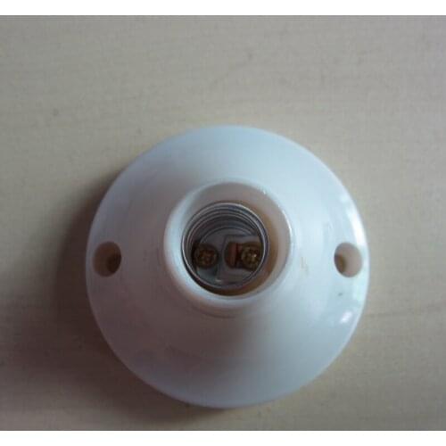 E14 Socket White Rectangle Shell E14 Lamp Holder For LED Light, No Greater Than AC250V 60W