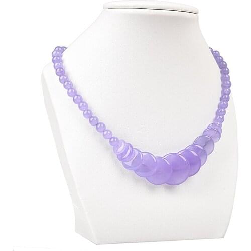 With a Mysterious Purple Violet Jasper Round beads 6-20mm Violet Jasper Handmade Design jewelry Necklace accessories 18inch H99