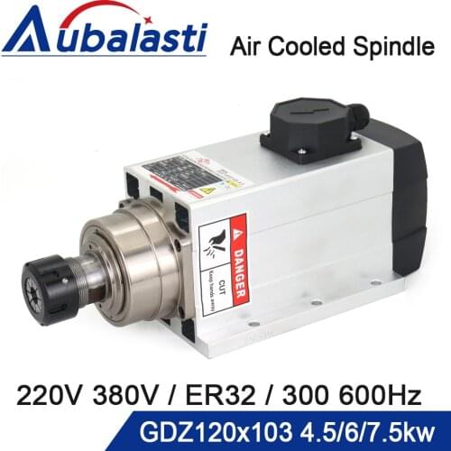 CNC Spindle Motor 4.5kw 6kw 7.5kw P4 Bear 380V 220V Air Cooled Spindle Motor Chuck Nut ER32 For CNC Milling Router Machine Tools