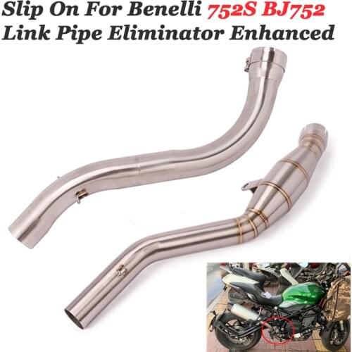 Slip On For Benelli 752S BJ752 Motorcycle Exhaust Pipe System Escape Modify Tube Link Pipe Catalyst Delete Eliminator Enhanced