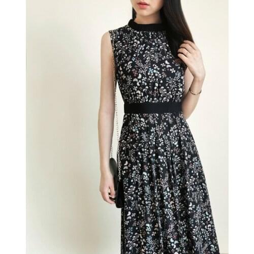 Special Offers UK Fashion Elegant Summer Collections Floral Print Hem Crepe Dress