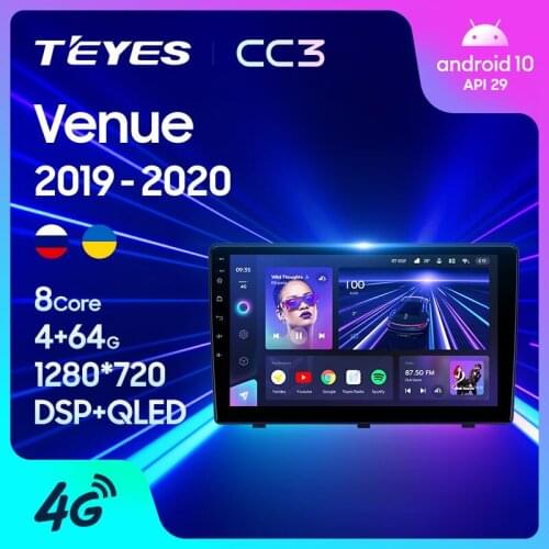 TEYES CC3 For Hyundai Venue 2019 2020 Car Radio Multimedia Video Player Navigation stereo GPS Android 10 No 2din 2 din dvd