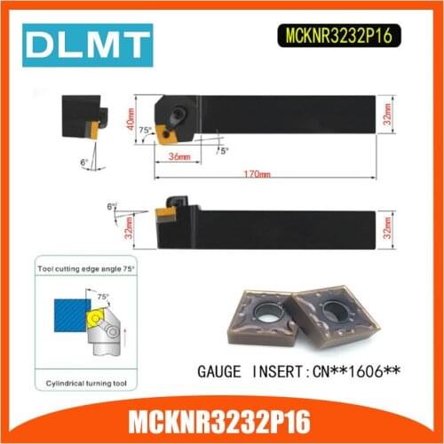 MCKNR3232P16 75 Degree External Turning Lathe Bar Tool Holder For CNMG160608 CNMG160612 Used on CNC Lathe Machine