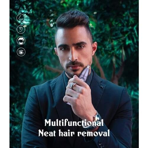 2 in 1 Mens Nose Hair Trimmer Low Noise High Drive Speed Electric Nose Ear Hair Trimmer Nose ear Hair Removal Shaver Clipper