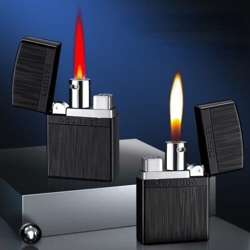 Double-fire Lighter Booming To Open Fire Creative Dual-use Windproof Lighter Smoking Accessories for Weed Cool Gift for Men