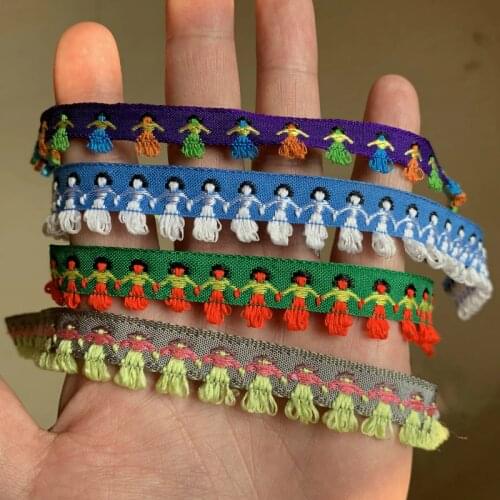 ZERZEEMOOY 5/8 INCH 16mm 5yard/lot Dancing Girl Manual Jacquard Ribbon Lace MJZD19120304