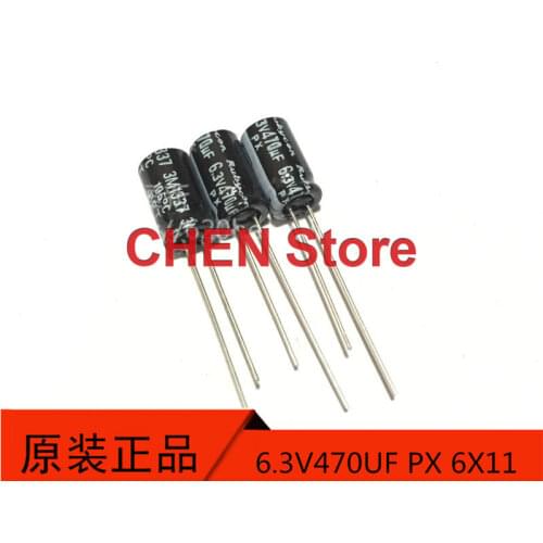 100pcs/200pcs Rubycon PX 470UF 6.3V 6.3X11mm electrolytic capacitor of Japan 105 degrees 6.3V470UF 1000-2000 hours 470uf/6.3v