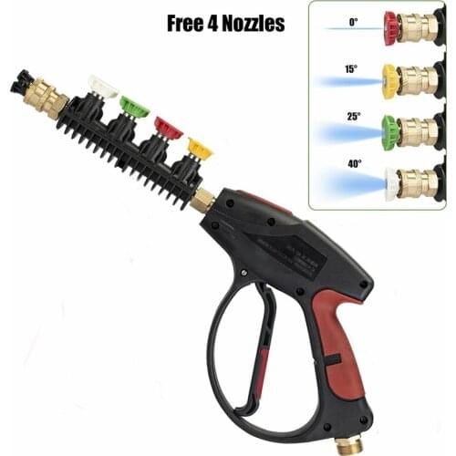 4000PSI High Pressure Car Cleaner With A Locking Safety Handle Cleaning Washer Water Lance Brass Spray Nozzle Wand