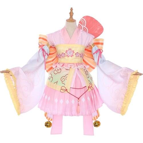 Anime Game Card Captor SAKU Cosplay Costume Tops Headwear Skirt Socks Daily Kimono Carnival Party Festival Uniform Brand New