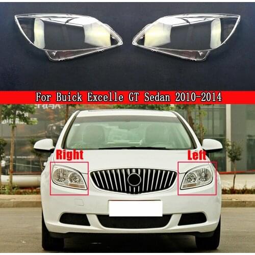 Car Front Headlight Lens Cover Lampshade Glass Lampcover Caps Headlamp Shell For Buick Excelle GT Sedan 2009-2014