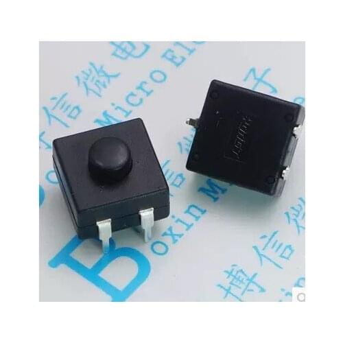 Flashlight Electric Torch Black Push Button Switch 3 Pin DC 30V 1A