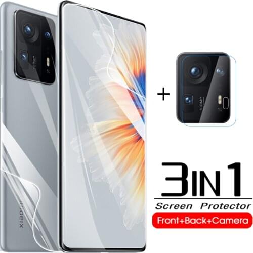 3-in-1 Hydrogel Soft Film For Xiaomi Mi Mix 4 Mix4 Xiaomi4 Mix Xiomi Xaomi Mix 4 Back Screen Protector Camera Lens Glass