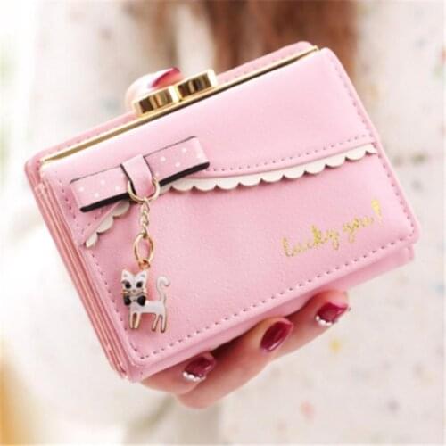 Wallet Bag Coin Bag Money Purse Clutch Wallets Femme Small Wallet Female Card Holder Hasp Purse Fashion Women Lichee Cute Cat