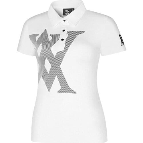 Summer Womens Golf Short-Sleeved T-Shirt Quick-Drying Small Lapel Sports Training Top Golf Clothing Free Shipping