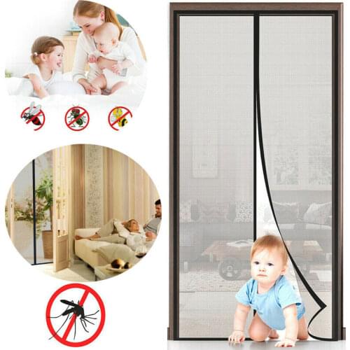 Mosquito Door Net with Magnet Curtain Mesh Anti Mosquito Insect Sandfly Magnet Door Curtain Mesh Window Netting 5 Size