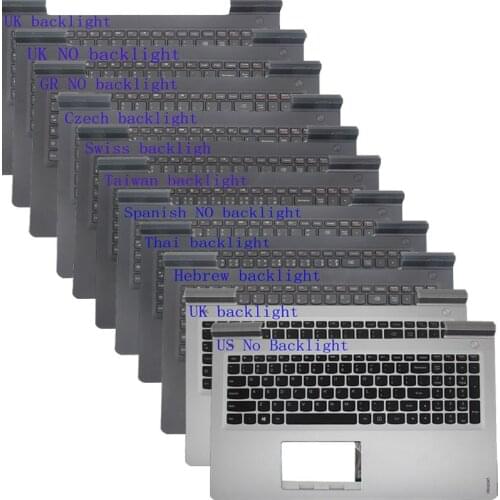 Original New C Cover Palmrest with English Backlit Keyboard For Lenovo Ideapad 700 700-15ISK Laptop With Keyboard US UK GR TI