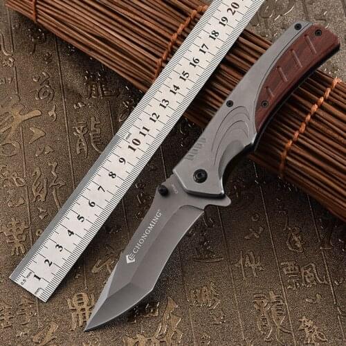 21CM-57HRC Knife 440 Stainless Steel Outdoor Folding Knife Multifunctional Outdoor Tactical Knifes