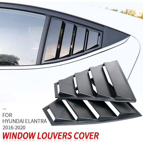 For HYUNDAI ELANTRA Side Louvers Cover ABS Panel Window Vents Trim Scoops Spoiler auto accessories car styling 2016-2020