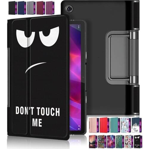 Painted Funda For Lenovo Yoga Tab 11 Case YT-J706F PU Leather Flip Etui For Lenovo Yoga Tab 11 2021 YT J706F Tablet Coque + Pen