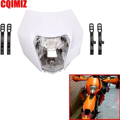 Orange Enduro Dual Sport Headlight 12V 35W Head Light For KTM SMR EXC SX Fairing Mask