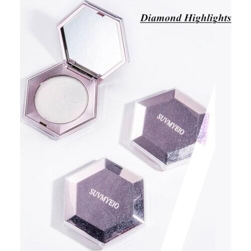 New 1pcs Highlight Fingertip Shimmer Makeup Eyeshadow Palette Diamond Glitter Shadow in One Palette Blush Makeup Set for Beauty
