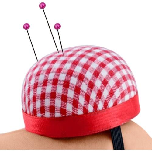 1pcs Ball Shaped Sewing Needle Pin Cushion DIY Cross Stitch Tool Pincushions With Elastic Wrist Belt Sewing Accessories