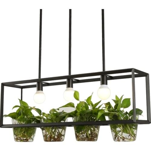 Milk tea shop contracted industrial art wind plants personality of contemporary sitting room lamps and lanterns