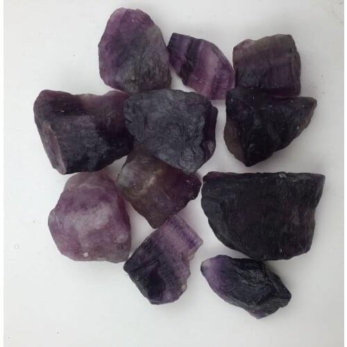 Natural Purple Fluorite RawOriginal Stone Colorful Fluorite Quartz Crystal Stone Healing Wand Treatment Stone DIY Jewelry Making