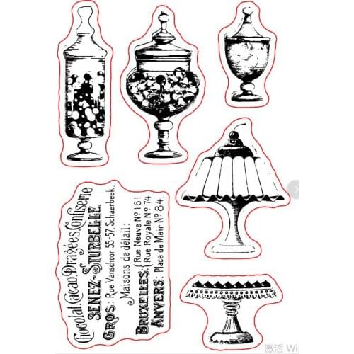 Bottle Transparent Clear Stamps for DIY Scrapbooking/Card Making/Kids Christmas Fun Decoration Supplies ST1050
