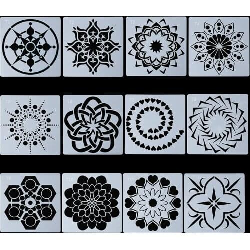 DIY Craft Mandala Auxiliary Layering Stencils For Walls Painting Scrapbooking Stamp Album Decor Embossing Paper Card Template
