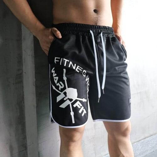 GYMS New Men Sport Beach Shorts Bodybuilding Sweat Shorts Fitness Wolf Short Jogger Gyms Men Skull Printed Shorts Big size 5XL