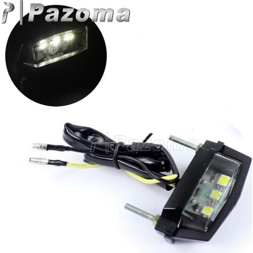 Motorbike Universal Black E-mark SMD Number Licence Plate Lamp Dirt Bike Scooter Quad Trike ATV Number Plate Light