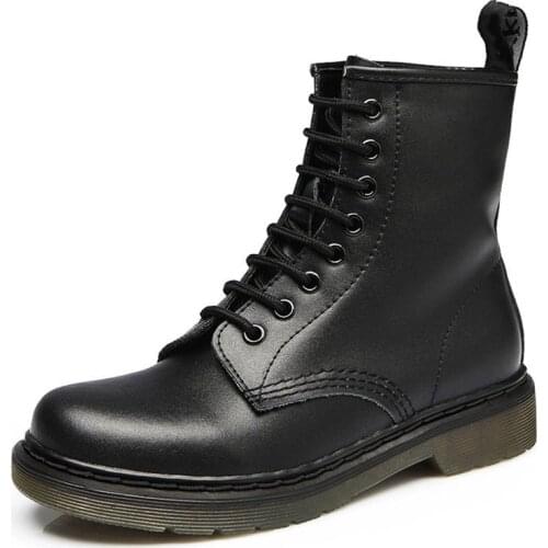 2020 Boots Women Genuine Leather Shoes For Winter Boots Shoes Woman Casual Autumn Genuine Leather Botas Mujer Female Ankle Boots