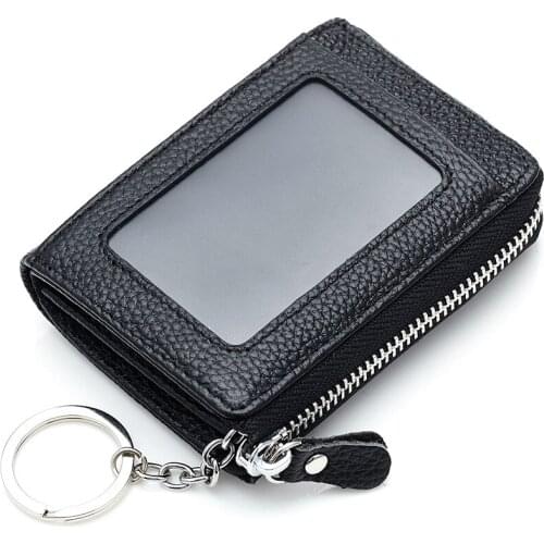 Womans Wallet Genuine Leather Coin Pocket Long Zipper Coin Purse For Woman Clutch Business Female Wallet Large Ladies Wallets