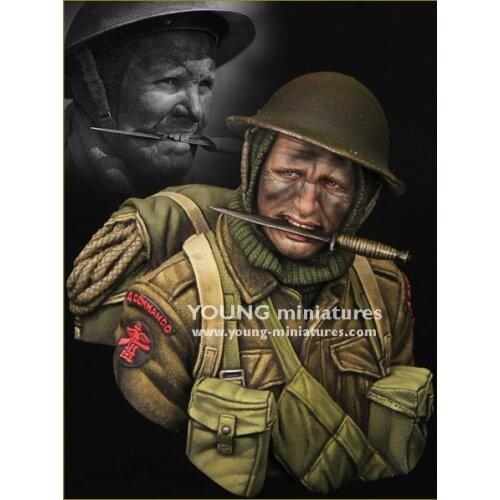 1/10 scale Resin Bust WW2 British Special Forces Model Kit figure Free Shipping
