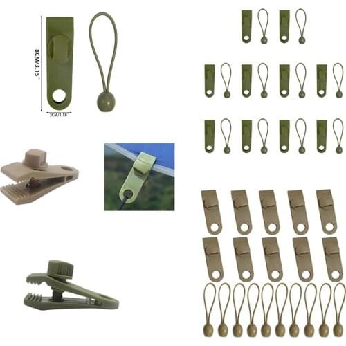 10Pcs Tent Tarp Clips Outdoor Awning Tarpaulin Canopy Clamp SetWwith Heavy Lock Jaw Grip Car/Pool Cover Fasteners Reusable
