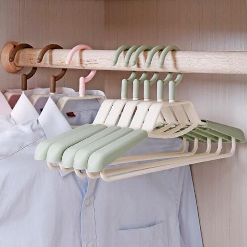 10pcs/lot 39.5cm Adult plastic can be retractable without a trace anti-slip clothes hangers