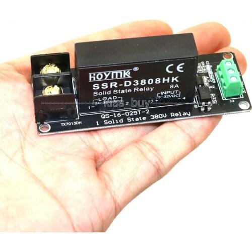 8A 380V 4 Channel SSR Solid State Relay module High or low level signal trigger FOR uno r3 Raspberry PI input power: DC 5V-12V